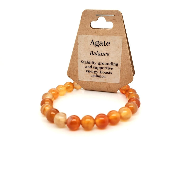 Red Agate Stretch Bracelet Medium