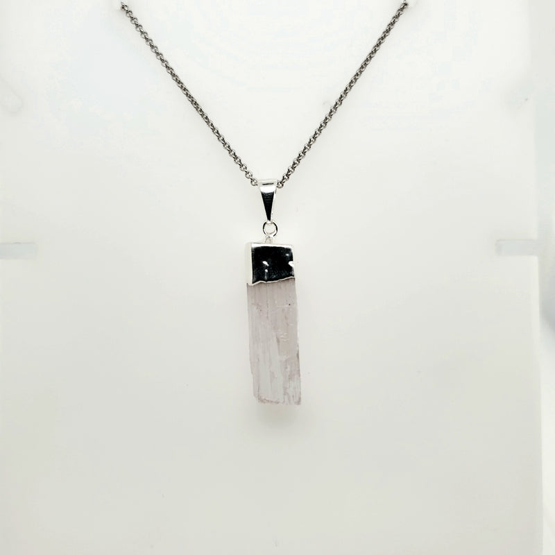 Selenite Necklace in Silver