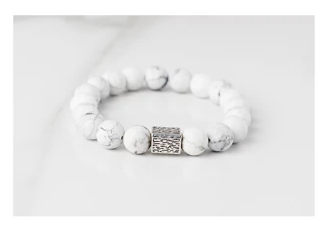 GEMLET GENTS HOWLITE BRACELET