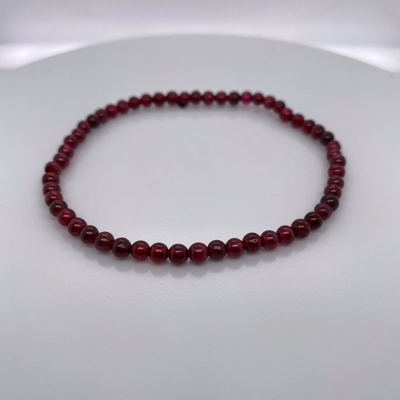 Garnet Stretch Bracelet 4mm