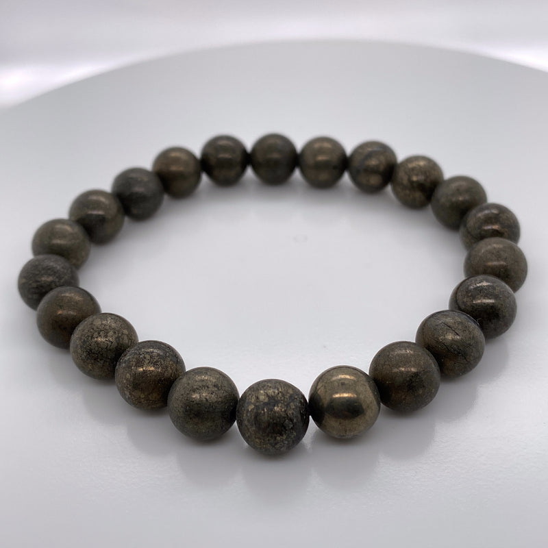 Pyrite Stretch Bracelet 8mm