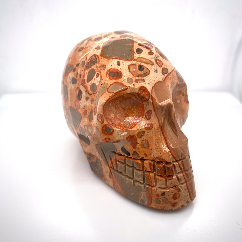 Leopradite Jasper Skull 2"