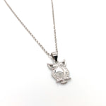 Sterling Silver Owl Necklace & Earring Set