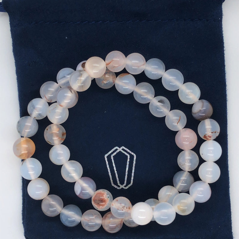 Agate Giving Bracelet Set 8mm