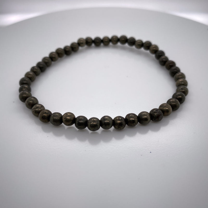 Pyrite Stretch Bracelet 4mm