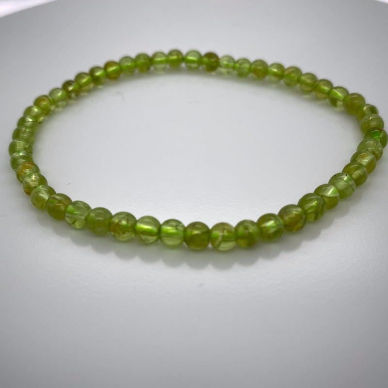 Peridot Stretch Bracelet 4mm