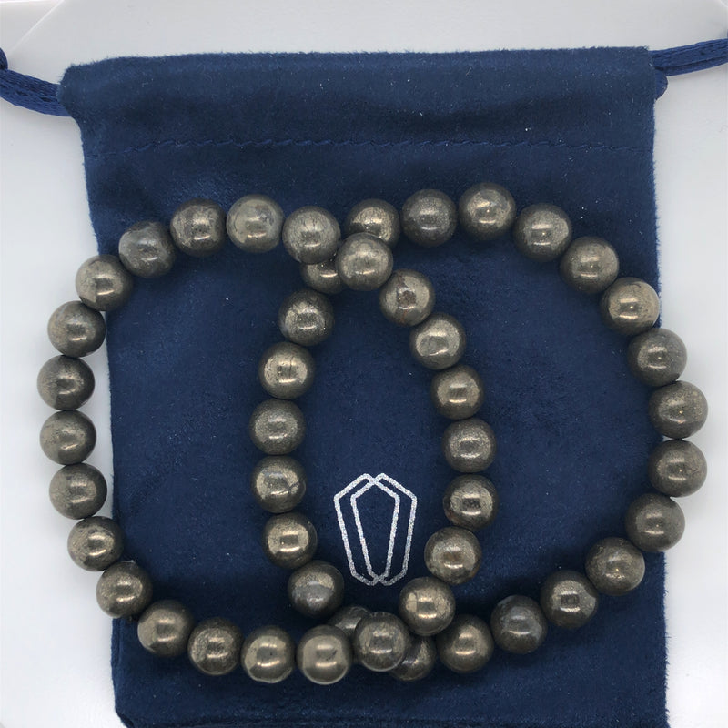 Pyrite Giving Bracelet Set 8mm