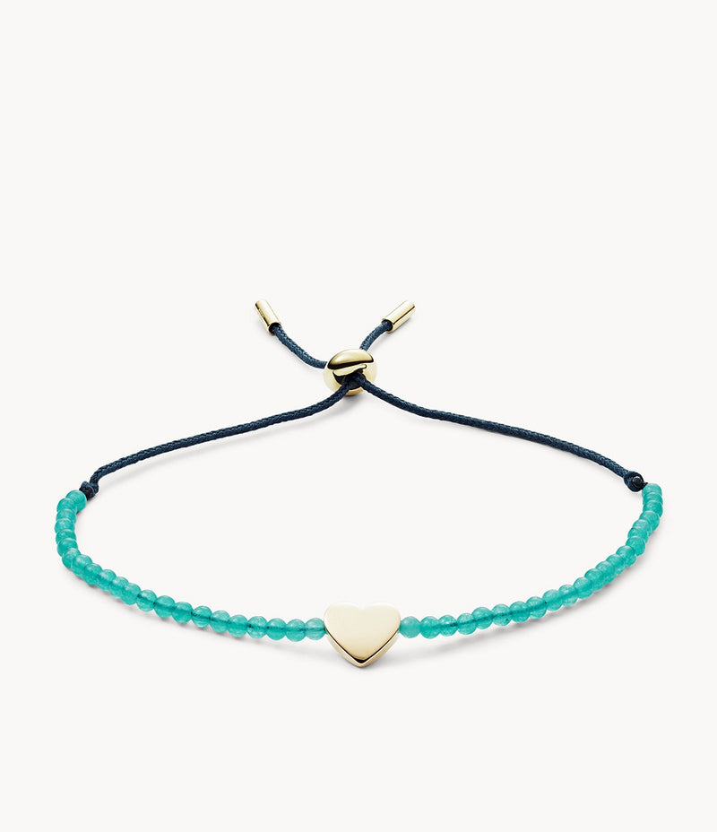 Green Jade Slider Heart Bracelet