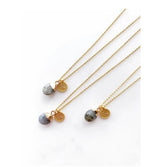 Gemlet 24K Gold Plated Gem Drop Necklace 18''